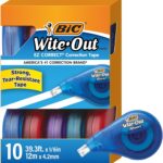 BIC(R) Wite-Out(R) Correction Tape, 471 3/5in., Pack Of 10, BICWOTAP10