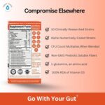 GoLive Prebiotic and Probiotic for Women, Men, Kids. Tangerine Turmeric Synbiotic Powder w/ L-Glutamine, Vitamin D3, Electrolytes. For Gut Health, Digestion, Metabolism, Immunity 15-50B CFUs. - Image 4