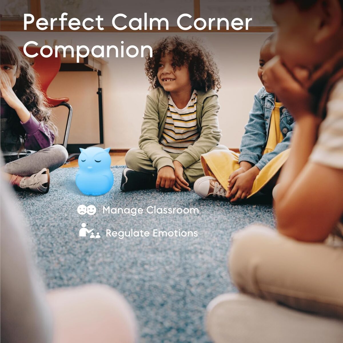 Breathing Pal 'Ollie'- Mindfulness Breathing Light, Guided Visual Meditation Breathing Light, Anxiety Relief Items for ADHD/Calm Down Corner/Meditation/Sleep Aid for Adult&Kid - Image 4