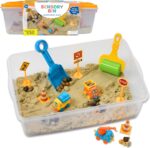 Creativity for Kids Sensory Bin: Construction Zone Playset - Preschool Learning Activities, Excavator Toys for Boys Ages 3-5+, Outdoor Toys and Gifts for Kids