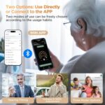 Hearing Aids, Hearing Aids for Seniors with Bluetooth, Rechargeable Hearing Aid with APP for People with Hearing Loss, 5 Levels of Volume Automatic Noise Cancellation, Clear Sound and Easy to Use - Image 5