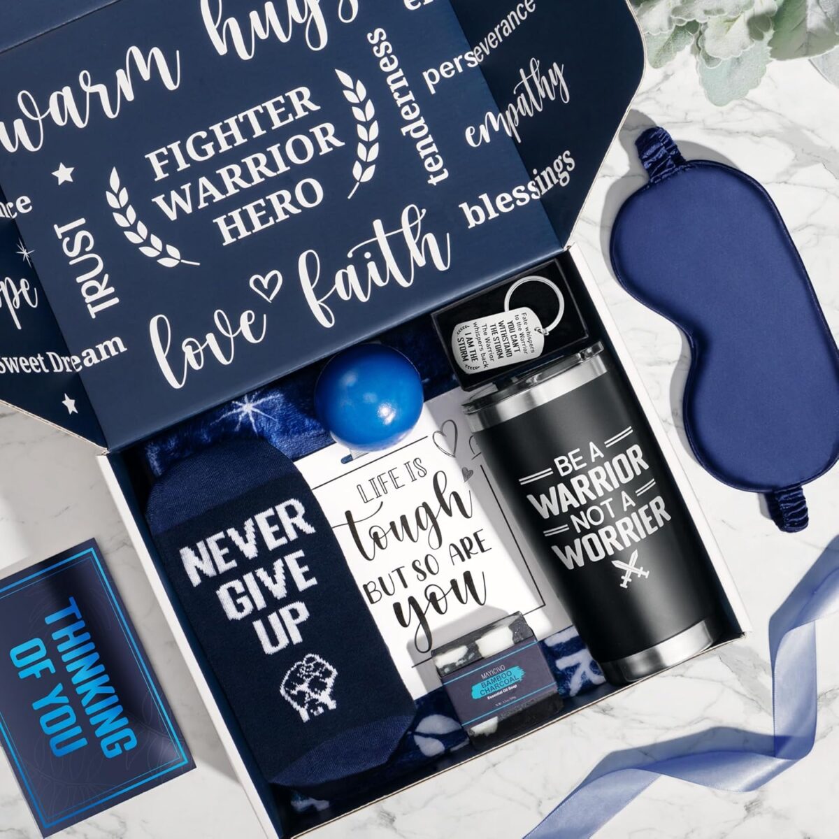 Get Well Soon Gifts for Men, After Surgery Cancer Gifts for Men Chemo Care Package Get Well Gift Basket for Sick Friends, Thinking of You Feel Better Birthday Gifts Box for Men Dad Brother w/Tumbler - Image 4