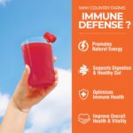 COUNTRY FARMS Immune Defense Superfoods, Immune Support Supplement, Vitamin C with Black Elderberry, Echinacea, Turmeric, Supports Hydration, with Probiotics and Prebiotics, Berry Flavor, 40 Servings - Image 4