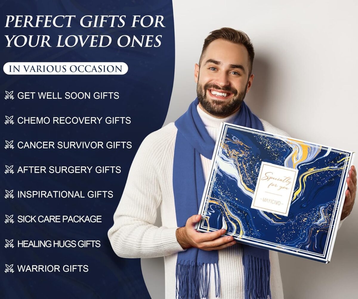 Get Well Soon Gifts for Men, After Surgery Cancer Gifts for Men Chemo Care Package Get Well Gift Basket for Sick Friends, Thinking of You Feel Better Birthday Gifts Box for Men Dad Brother w/Tumbler - Image 3