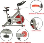 Sunny Health & Fitness Pro Cycling Stationary Bike, 40 LB Flywheel & 4-Way Adjustable Seat for Home Exercise & Indoor Cycle/Cardio Workout, Optional Free SunnyFit App Bluetooth Connection - Image 5