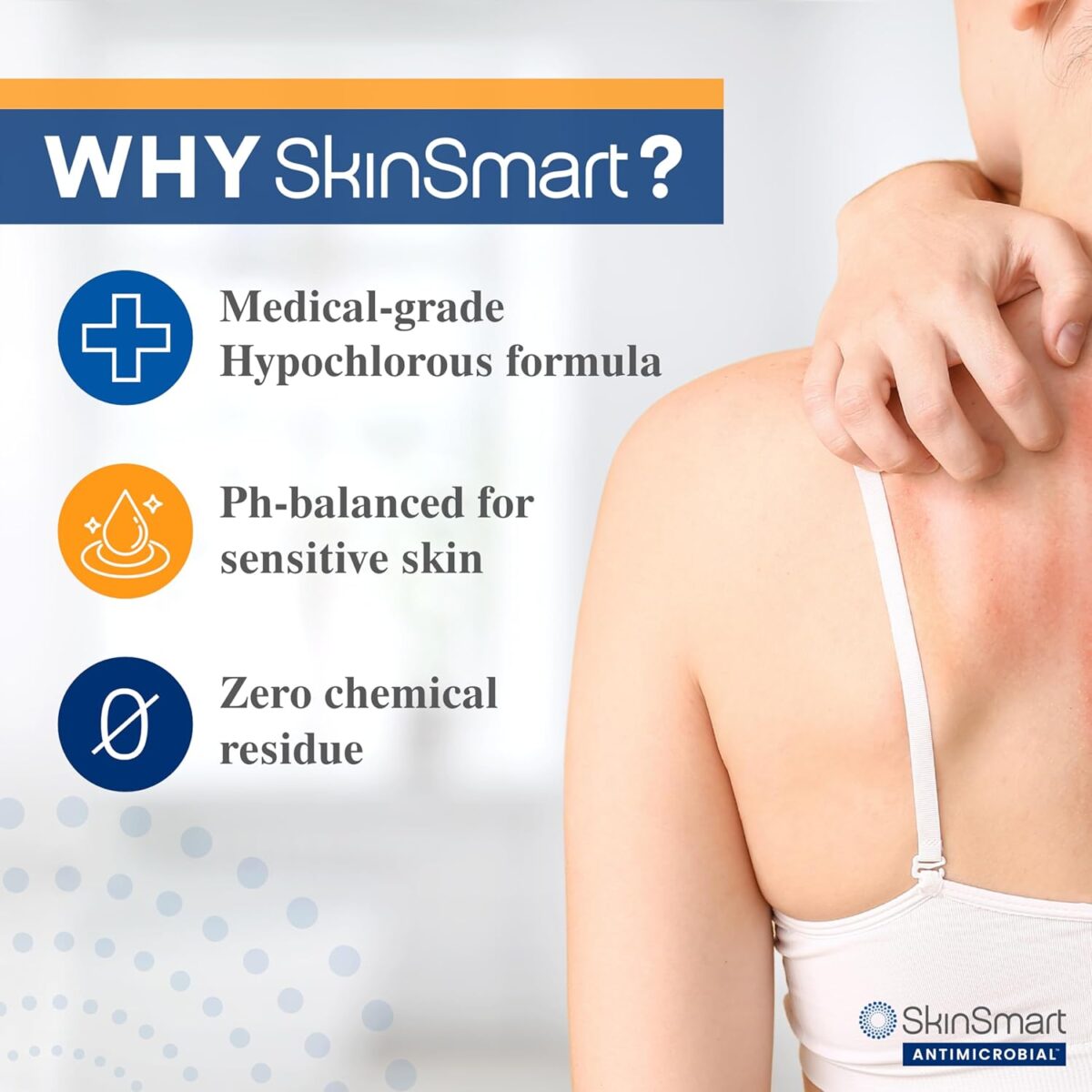 SkinSmart Antimicrobial Eczema Therapy with Hypochlorous Acid, Removes Bacteria so Skin Can Heal, for Adults, Kids and Seniors, 8 Ounce Clear Spray - Image 6