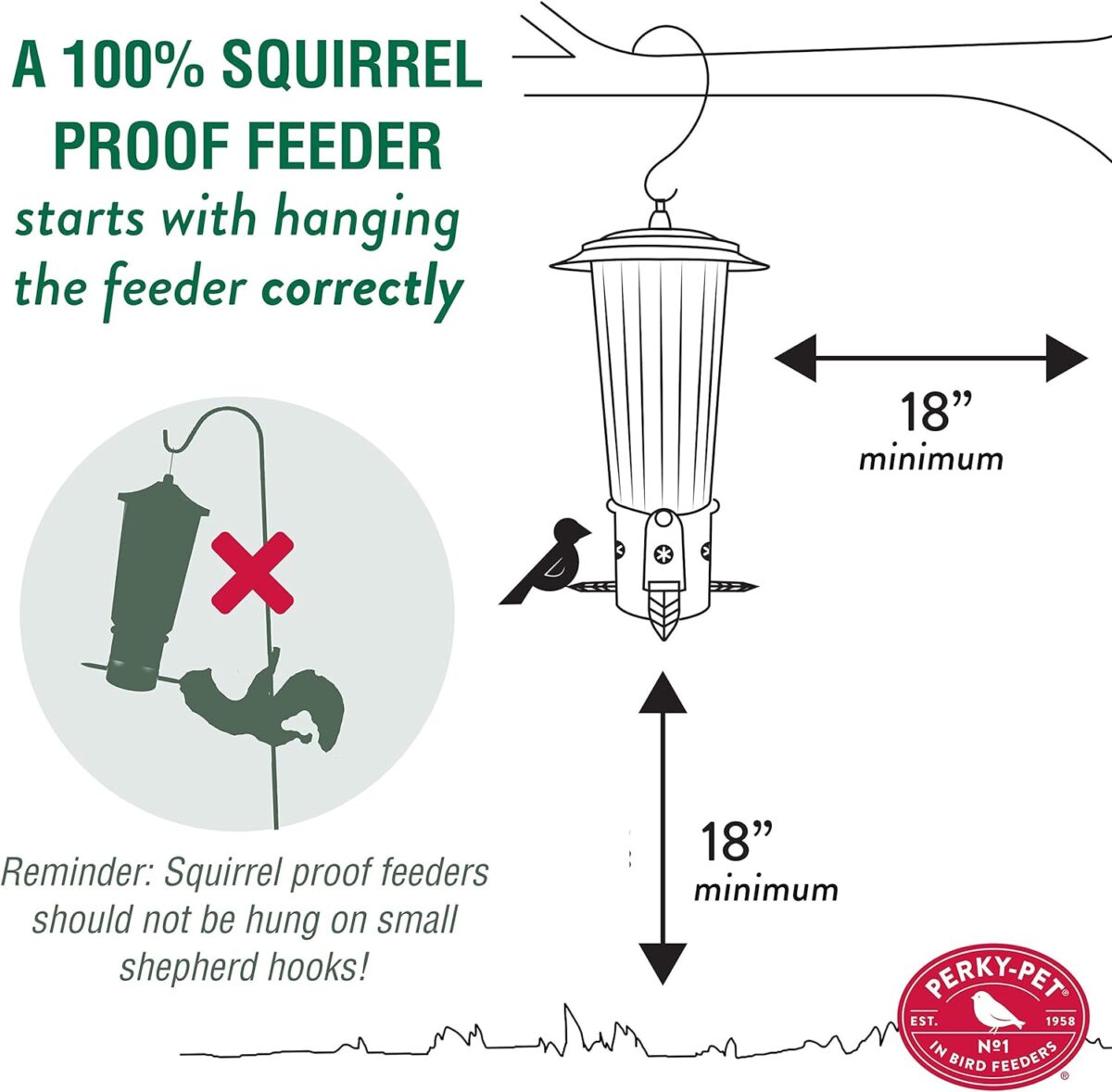 Perky-Pet 334-1SR Squirrel-Be-Gone Max Large Wild Bird Feeder with Flexports, Squirrel Proof Bird Feeder with Weight-Activated Perches - 4LB Seed Capacity - Image 10