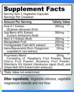 Super Antioxidant Fruit Superfood Complex - Powerful Antioxidant Superfruits, Acai, Goji, Noni, Mangosteen, Pomegranate, Elderberry, Resveratrol, Immune Support, Skin Care - 60 Capsules - Image 7