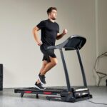 Sunny Health & Fitness Premium Folding Treadmill for Home with Adjustable Incline, Shock Absorption, Digital Monitor, Pulse Sensors, Speed Buttons, Optional Free SunnyFit App Bluetooth Connection - Image 9