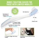 Juvo Toilet Aid - Personal Bottom Wiping Tool, Bathroom Mobility Aid for Disabled, Elderly, and Surgery Recovery - 18" long wand with hygienic cover - Image 2