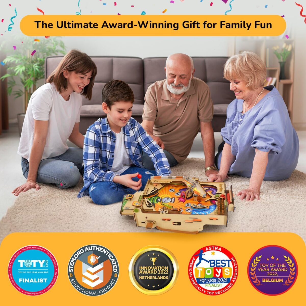 Smartivity DIY Pinball Machine Toy for Ages 8-99 Year Old | Award Winning Arcade Game | Birthday Gift Ideas for Kids & Adults | STEM Toy for Boys & Girls I Fun Family & Party Game - Image 6
