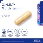 Pure Encapsulations O.N.E. Multivitamin - Once Daily Multivitamin with Antioxidant Complex Metafolin, CoQ10, and Lutein to Support Vision, Cognitive Function, and Cellular Health* - 60 Capsules - Image 3