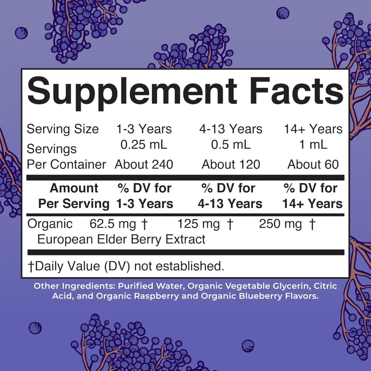 MaryRuth Organics Elderberry Syrup Extra Strength, USDA Organic Elderberry, Sugar Free Adults & Kids Immune Support Supplement for Ages 1+, Clean Label Project Verified®, Vegan, Gluten Free, 2 Fl Oz - Image 5
