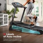 Sunny Health & Fitness Premium Foldable Treadmill for Home, Running or Walking with Auto Incline, Shock Absorption, Digital Display, Optional 20” Running Deck, Free SunnyFit App Bluetooth Connection - Image 2