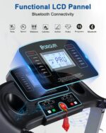 Treadmill with Auto Incline - 300 lb Capacity, 3.0HP Folding Electric Treadmill Up to 8.5 MPH Speed, Running Machine with 17.5" Wide Tread Belt and Bluetooth Speaker for Home Use - Image 6