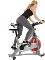 Sunny Health & Fitness Pro Cycling Stationary Bike, 40 LB Flywheel & 4-Way Adjustable Seat for Home Exercise & Indoor Cycle/Cardio Workout, Optional Free SunnyFit App Bluetooth Connection - Image 7