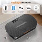 FEIERDUN Vibration Plate Exercise Machine, Vibration Plate for Lymphatic Drainage, Power Plate Vibration Platform for Weight Loss, Toning & Wellness - Image 7