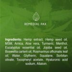 REMEDIAL PAX Instant Hеmp Cream – Soothes Discomfort in Muscles Joints Nerves Back Neck Knees Shoulders Hips– Maximum Joint Support – MSM Turmeric and Arnica – All-Natural Formula - Image 9