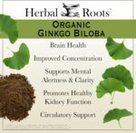 Herbal Roots Organic Ginkgo Biloba Made with Pure Organic Ginkgo Leaf - 1,400mg per Serving, 60 Vegan Capsules - Image 3