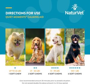 NaturVet Quiet Moments Calming Aid Dog Supplement – Helps Promote Relaxation, Reduce Stress, Storm Anxiety, Motion Sickness for Dogs – Tasty Pet Soft Chews with Melatonin – 65 Ct. - Image 7