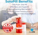 Pill Dispenser - Medication Holder for Adults & Seniors - Lock Feature - Arthritis Friendly - One Push, One Pill - Effortless & Hygienic - 75 Round Tablets - Image 2