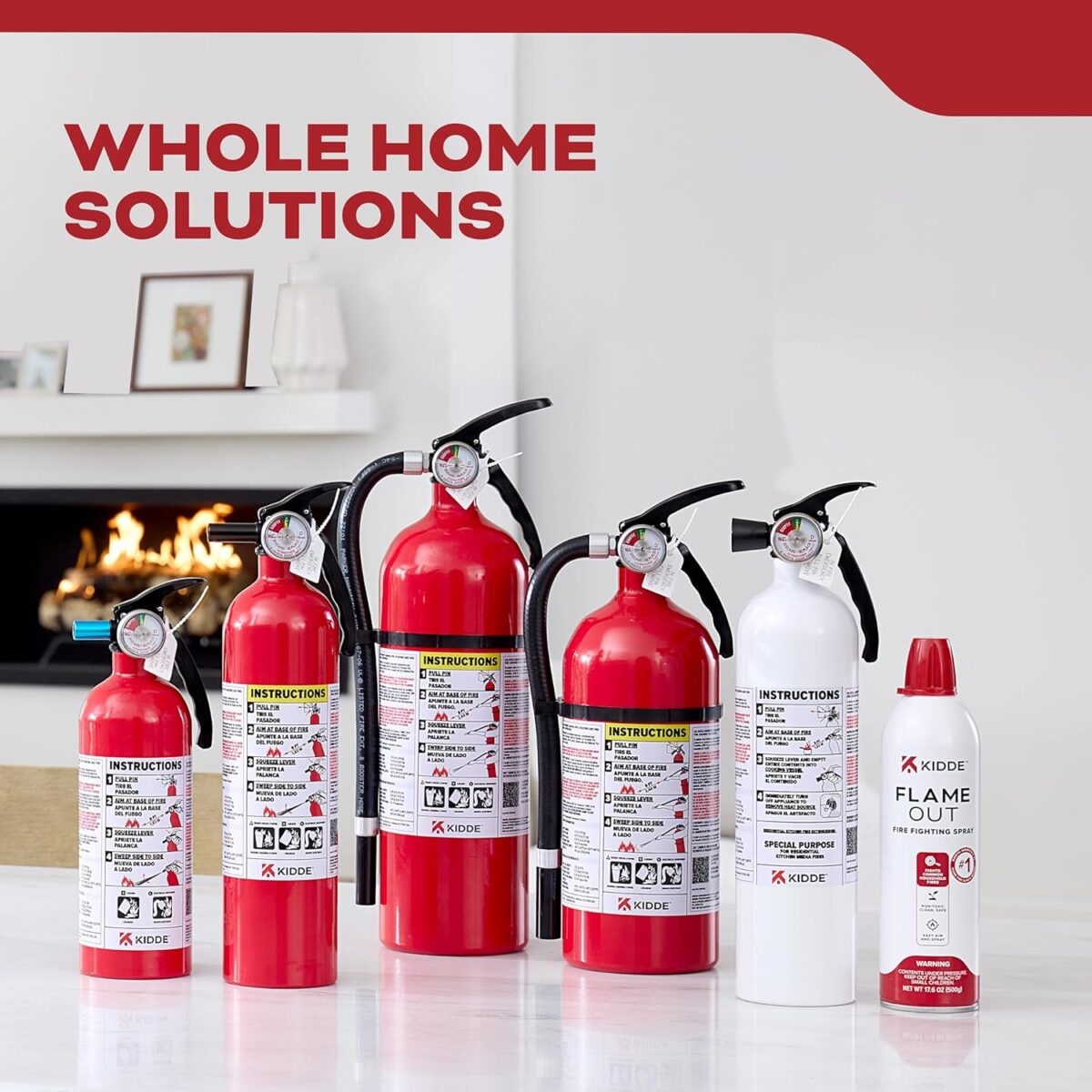 Kidde Fire Extinguisher for Home & Office Use, 2-A:10-B:C, 4 Lbs., Hose & Wall Mount (Included) - Image 13