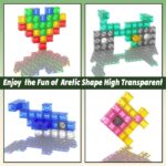64PCS Magnetic Blocks Building Toys - Transparent Rainbow Magnetic Cubes Set, Outdoor Sensory Autism STEM Toys Gifts for Kids Aged 3+ Year Old Boys & Girls - Image 5