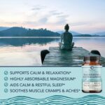 Magnesium Ashwagandha | Calming Magnesium Supplement for Adults | Relax, Rest, Calm Mood & Sleep Support | Mag Citrate & Oxide 400 mg + Ashwagandha 500 mg | Muscle Health & Stress Relief | 120 Ct - Image 3