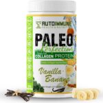 Paleo Perfection Vanilla Banana Grass Fed Beef Collagen Protein Powder with Stevia - Paleo, Keto, SCD, AIP Protein Powder with Apple Fiber, Carrot & Broccoli - 300g Protein Powder & Superfood Blend