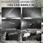 STARTSO WORLD Black Leather Repair Kit, Vinyl Repair kit for Car Interiors, Furniture, Couches, Car Seat, Sofa, Jacket and Purse, Restores Faux, Artificial, Genuine Pleather - Image 5