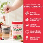 Country Farms Organic Super Greens Berry Flavor, 50 Organic Super Foods, Packed with Fiber, USDA Organic Drink Mix, Fruits, Vegetables, Mushrooms & Probiotics, Supports Energy, 5g Fiber - Image 5