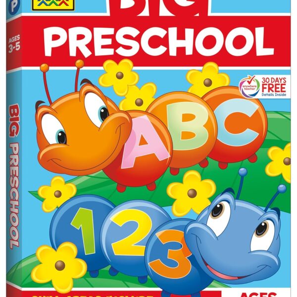 School Zone Big Preschool Workbook: 320 Pages, Toddler, Pre-K, ABCs, Alphabet, Basic Phonics, Writing Skills, Early Math & Numbers, Colors & Shapes, Matching, Follow Directions, Ages 3-5