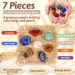 Crystals Necklace Holders and Healing Stones Set, 6Pcs Adjustable Crystal Cage with 7 Chakra Crystals and Healing Stones for Yoga, Meditation, Jewelry Gift and Home Decor - Image 6