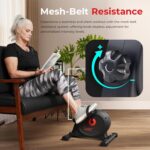 Sunny Health & Fitness Smart Mini Pedal Exerciser, Under Desk Bike/Elliptical for Home Workout & Cycle Cardio Training, Free SunnyFit App Link, Optional in Color, Mat/Workout Bands or Steel Stabilizer - Image 5