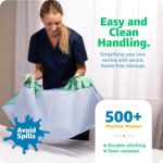 Improvia Positioning Bed Pad 34"x52" with 8 Reinforced Handles, Quick-Drying, Washable, Waterproof, Reusable, Mattress Protection, For Lifting, Turning, Transfering, Elderly and Incontinence patients. - Image 7