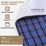 Adult Bibs, 3 Pcs Washable Clothing Protector with Crumb Catcher for Eating, Reusable Waterproof Large Feeding Adult Bibs for Men Women Elderly Senior, Black/Red/Blue - Image 3