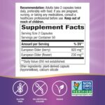 Nature's Way Black Elderberry Supplement, Traditional Immune Support*, With Elderberry and Elderflower, Plant Powered, 100 Capsules (Packaging May Vary) - Image 5