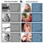 Hearing Aids for Seniors Rechargeable with Noise Cancelling,EARRCK Hearing Amplifier Aids for Adults with Button Volume Control and Charging Case Hearing Assist Device (Beige) - Image 2