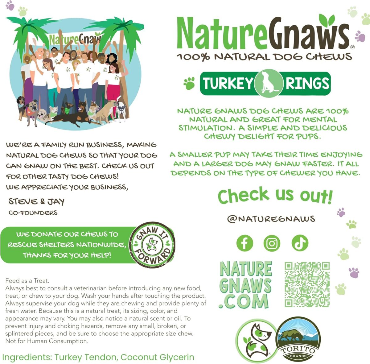 Nature Gnaws USA Turkey Tendon Rings for Dogs (8oz) - Delicious Grain Free Reward Snack for Small, Medium & Large Breeds - Premium Natural Dog Chew Treats - Image 5