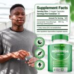 Moringa Powder Capsules|Pure Nutrient| Rich Moringa Powder| A Natural Green Antioxidant Superfood | Supports Energy, Skin Health, Gut Health with Essential Vitamins & Amino Acids - Image 2