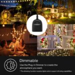 Kasa Outdoor Smart Dimmer Plug, IP64 Plug- in Dimmer for Outdoor String Lights, Compatible with Alexa, Google Assistant & SmartThings, Long Wi-Fi Range 2.4Ghz, No Hub Required, ETL Certified(KP405) - Image 4