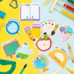 30 Pack Teacher Sticky Notes - Teacher Notepads Book Pencil Ruler Shaped Set Self Sticky Writing Memo Pads Page Marker for Teacher Appreciation Gift Back to School Supplies Office Supplies - Image 3