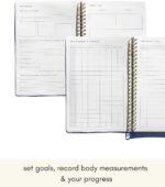 Kunitsa Co. Fitness Journal for Women - Track Workouts, Meals, and Weight Loss, Undated, Fits 120 Workouts, Dusty Blue, 6 x 8.5 Inches - Image 6