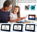 19 Alarms Digital Clock with Voice Talking Time, Auto DST, 20 Custom Reminders, 10-Level Auto Dimmer, 6 Display Modes, Day Date Calendar Clock for Seniors Dementia Alzheimers'- 7 Inch with Remote - Image 4