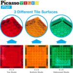 PicassoTiles Magnetic Brick Tiles STEM Creative Magnetic Tiles Building Block Set Building Brick Construction Toy Socket Spikes Toys Accessory Educational Imaginative Learning Kit Stacking Set - Image 4