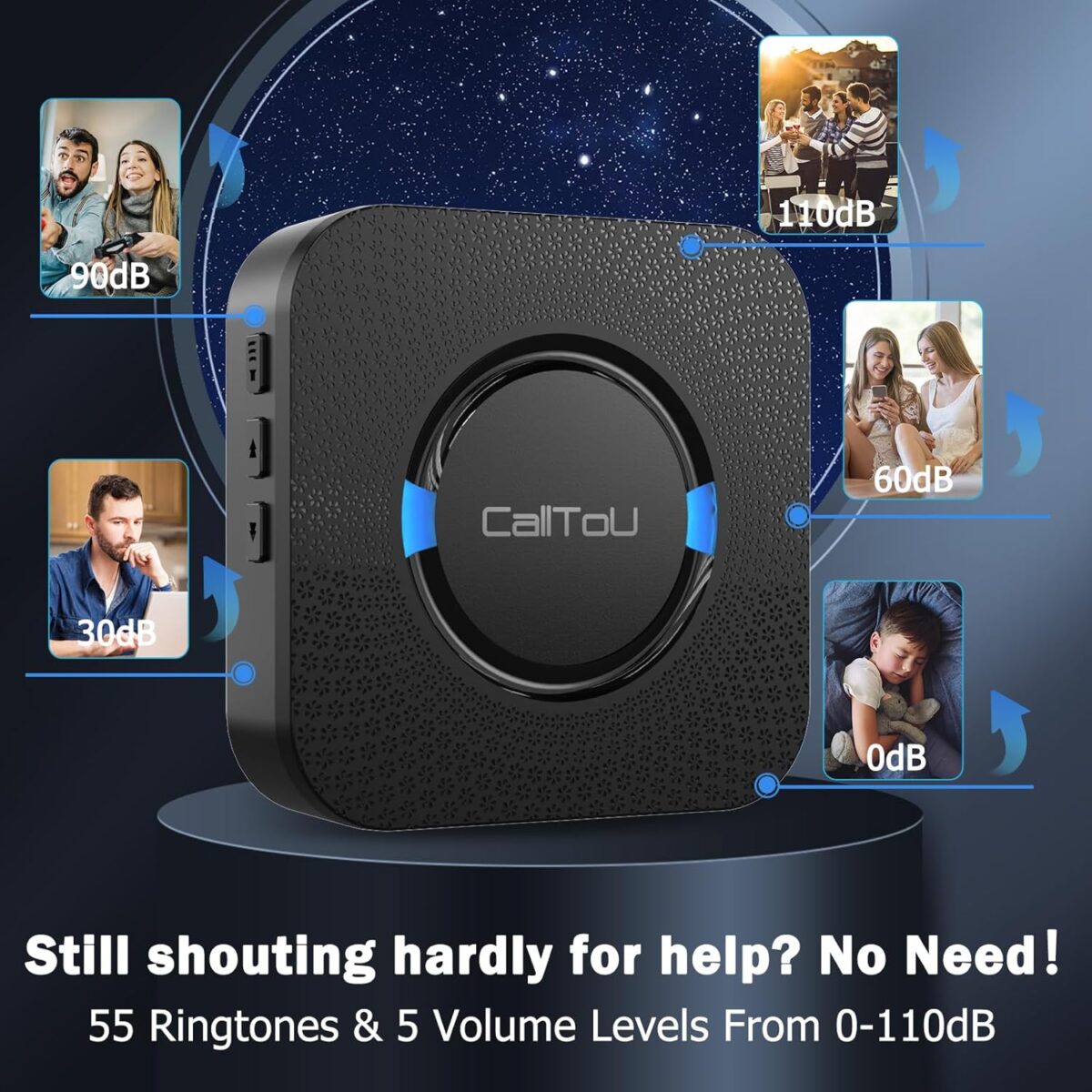 CallToU Caregiver Pager Wireless Call Bell Alert Button for Seniors/Elderly/Patients 1 Plugin Receiver 1 Waterproof Transmitter - Image 7
