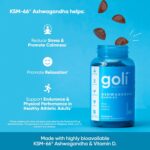 Goli Ashwagandha & Vitamin D Gummy - 60 Count - Mixed Berry, KSM-66, Vegan, Plant Based, Non-GMO, Gluten-Free & Gelatin Free Relax. Restore. Unwind, Pack of 1 - Image 4