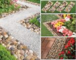 Collections Etc Outdoor Stone Landscape, Garden Border Path Mats, 12" L x 4" W - Set of 4 - Image 5