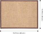 Bamboo Rug Woven Straw Seat Cushion Japanese Style Rattan Futon Sitting Pad Tatami Floor Pillow for Zen Garden Yoga Practice or Buddha Meditation Light Brown Japanese Tatami Mat - Image 9