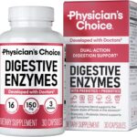Physician's CHOICE Digestive Enzymes - Multi Enzymes, Bromelain, Organic Prebiotics & Probiotics for Digestive Health & Gut Health - Bloating & Meal Time Discomfort - Dual Action - All Diets - 30 CT